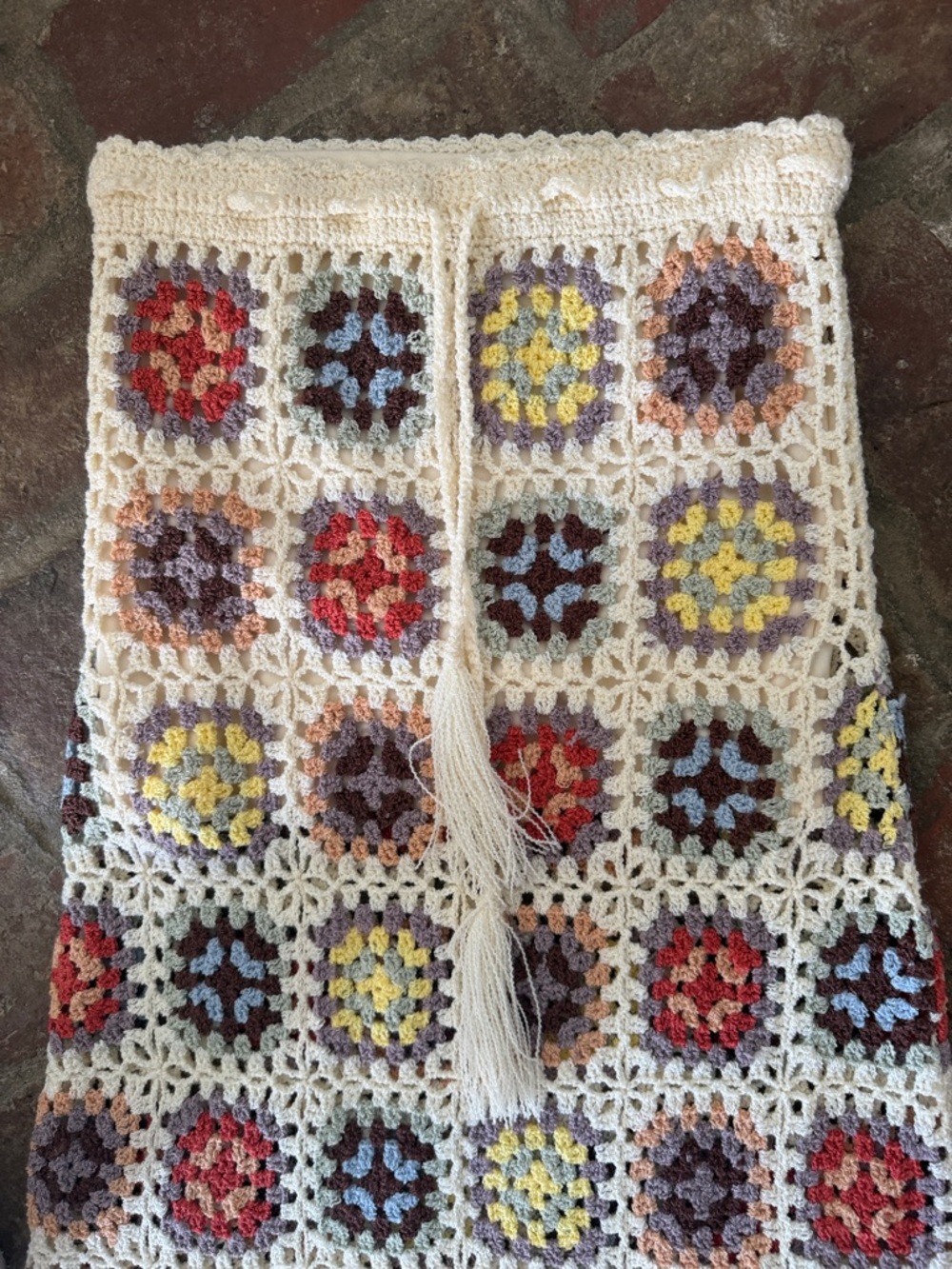⭐️POL Fringed Granny Square Crochet Skirt⭐️ - Picture 4 of 6